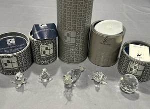 Konvolut 5 SWAROVSKI Kristall Pinguin Seelöwe Kugel Figuren - Bild 1 von 7