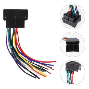 Kit de arnés de cableado de audio para automóvil de 2 piezas arneses de parachoques de cable de radio estéreo - Imagen 1 de 12