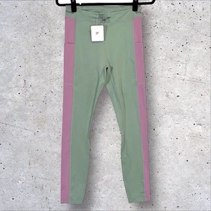 Fabletics Motion 365+ Leggings elásticos cintura alta para mujer medianos verdes rosas nuevos con etiquetas - Imagen 1 de 9