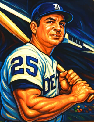 NORM CASH * Detriot Tigers * BASEBALL ART * Glossy Print * 8.5 x 11 - Image 1 of 3