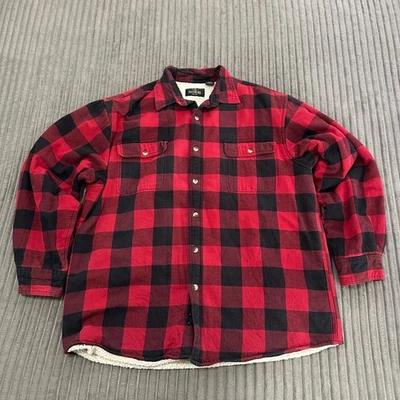 Cazadora de franela RedHead para hombre XL roja búfalo a cuadros camisa forrada de sherpa trabajo al aire libre Foto 1 de 4