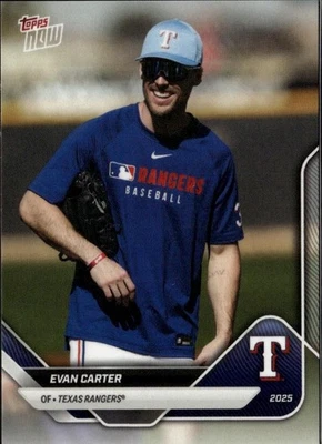 2025 Topps Now Road to Opening Day Texas Rangers #OD-142 Evan Carter - Image 1 of 2