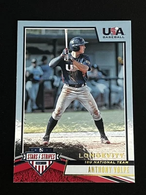 2019 Panini Stars & Stripes USA Baseball #47 Anthony Volpe Base Longevity - Image 1 of 2
