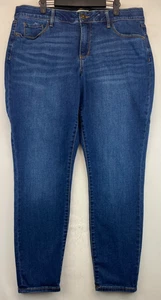 Ava & Viv Skinny Jeans - Womens Size 16 - Blue - Stretch Waist Distressed (3813) - Picture 1 of 20
