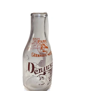 VINTAGE PENISULA DAIRY NEWPORT NEWS VA GLASS QUART MILK BOTTLE RARE - Picture 1 of 8