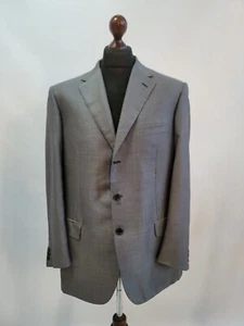 Brioni Parlamento Black/White Blazer Jacket 3 Btn Wool Silk Mens Size 54R - Picture 1 of 7