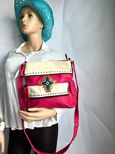 women cross body bag Aztec pattern shoulder purse western cross stitched bag - Picture 1 of 16