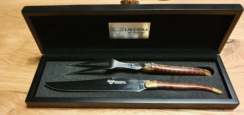 Laguiole en Aubrac Tranchierbesteck Grand Chef Schlangenholz  - Bild 1 von 4