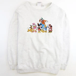 Felpa girocollo vintage Topolino Disney taglia grande/XL ricamata anni 90 - Foto 1 di 6