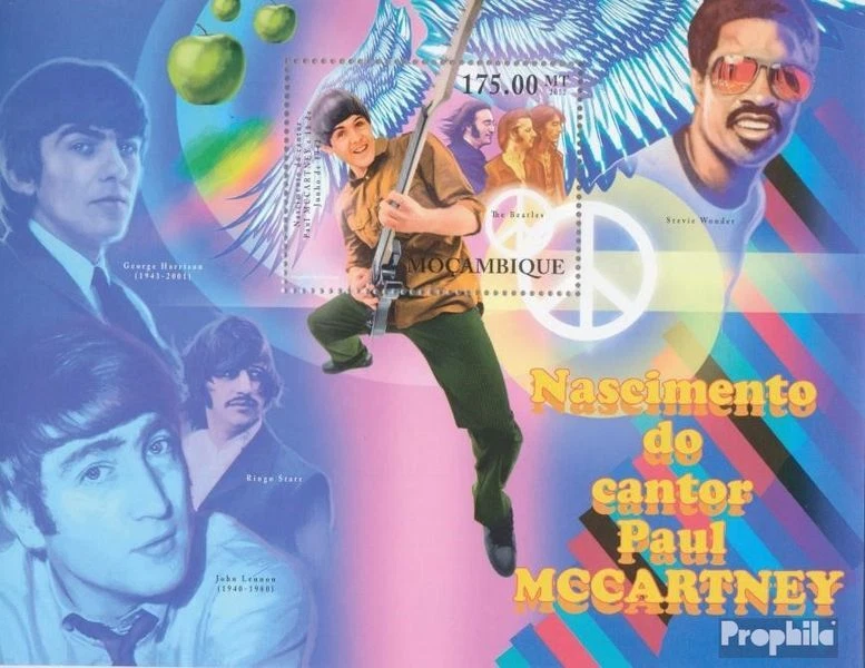 Estampillas Mozambique 2012 Mi hoja miniatura 605 (completa. edición) MNH 2012 Paul Mcca Foto 1 de 1