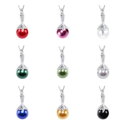 Kunstperle Kristall Träne Edelstahl Anhänger Asche Urne Andenken Halskette - Bild 1 von 4