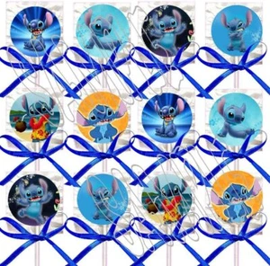 (Lilo &) Stitch SOLO piruletas regalos de fiesta suministros ventosas con cinta azul - 12 - Imagen 1 de 6