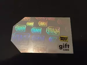 BEST BUY Rows of Silver Tags ( 2005 ) Die-Cut Holographic Foil Gift Card ( $0 ) - Picture 1 of 1