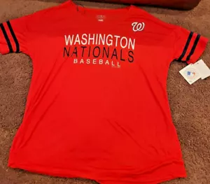 Womens MLB Poly T-Shirt Washington Nationals Campus Lifestyle Small - Picture 1 of 1
