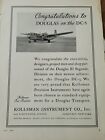 1939 Kollsman Instrument Douglas DC-5 El Segundo division vintage airplane ad