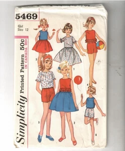 SIMPLICITY - #5469 - Kinder und Mädchen Rock, Top und Hose. schnitt - Bild 1 von 2