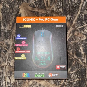 ICONIC- Pro PC Gear IGM-900 Wired Programmable Mouse 125HZ - Picture 1 of 3