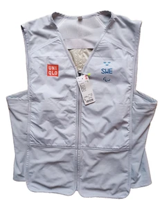 Uniqlo Schweden Olympic Paralympic Weste Cooling Athleten Team Sweden grau L - Bild 1 von 4