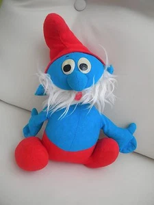 Figura figura de tela pitufo pitufos con poliestireno ORG marca Peyo 23 cm ANTIGUO RARO - Imagen 1 de 1