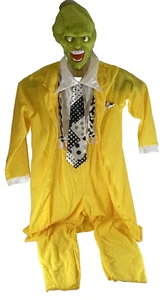 The Mask Jim Carrey Yellow Suit New Line Costume Outfit Halloween 1995 90’s VTG - Picture 1 of 11