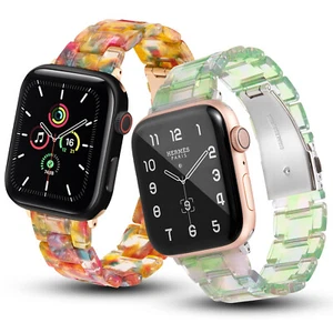 Resin iWatch Band Strap Bracelet For Apple Watch Ultra Series 9 8 7 SE 6 5 4 3 2 - Picture 1 of 20