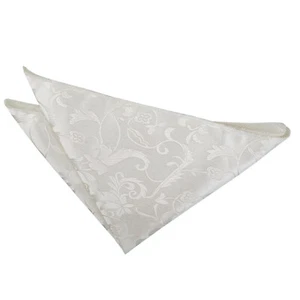 Elfenbein Einstecktuch Einstecktuch Taschentuch gewebt Blumen Hochzeit Accessoire von DQT - Bild 1 von 2