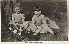Foto AK Prinz Charles und Prinzessin Anne von England Adel Studio Line 1954