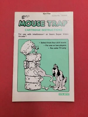 Intellivision - manual only for Mouse Trap - original, authentic - Image 1 of 2
