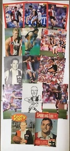 ST.KILDA FOOTBALL CLUB LOT OF SMALL POSTERS X 15& 3 MAGAZINE COVERS - 18 TOTAL - Picture 1 of 1