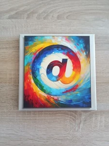 Stampa su Tela - 20x20 - Arte Astratta - simbolo chiocciola @ - Casa e Ufficio - Foto 1 di 3