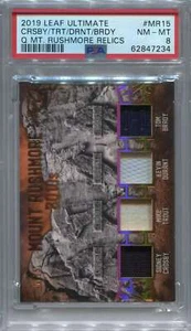 2019-20 Leaf Ultimate Q Rushmore Crosby Durant Trout Brady Quad Jersey 9/15 PSA - Picture 1 of 1