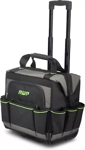 AWP Rolling 14 Inch Tool Bag with Telescoping Rubber Handle and Heavy-Duty Wheel - Picture 1 of 2