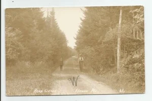 Road Scene at HAVEN Maine Cancel Real Photo Postcard Brooklin ME 1912 RPPC - Picture 1 of 2