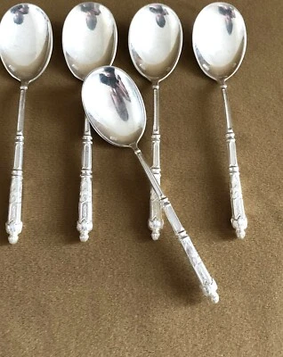 1 cuillère à glace SFAM métal argenté Modèle MANCHE A LA RUSSE couvert 13,8 cm - Photo 1/4