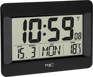 Digital Wall Clock-Controlled – Indoor Temperature, Date, Day Display - Picture 1 of 6