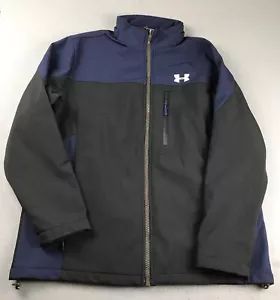 Under Armour Jacket Mens XL Blue Fleece Full Zip Long Sleeves Windbreaker - Picture 1 of 8