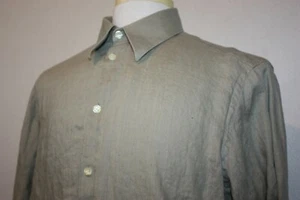 Jones New York Collection Pale Green 100% Linen Dress Shirt Sz 16.5 - 34/35 - Picture 1 of 5