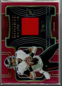 B4182- 2022 Select Rookie Swatches Prizm Red #4 Desmond Ridder Jersey - NM-MT - Picture 1 of 2