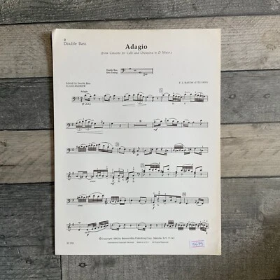 Adagio For Double Bass By Lucas Drew Belwin Mills Sheet Music - Image 1 of 2