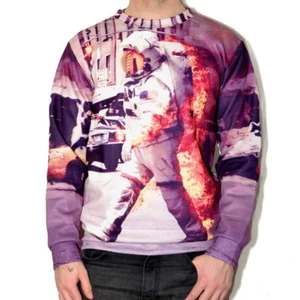 ¡NUEVO! SUDADERA IMPRESA 'ASTRONAUT ON FIRE', Jersey, Pullover, Suéter | 3D  - Imagen 1 de 1