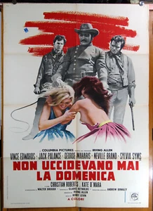Plakat 2F Film KILLTEN NIE AM SONNTAG - THE DESPERADOS Jack Palance - Bild 1 von 1