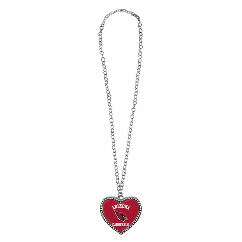 NEW! ARIZONA CARDINALS LARGE CRYSTAL HEART NECKLACE LICENSED Cover
