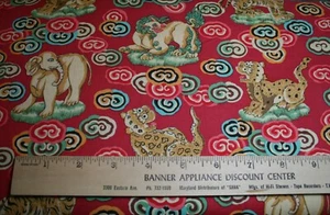 HIMALAYA Sabu in Crimson by Snow Leopard Free Spirit Cotton Fabric FAT QUARTER - Picture 1 of 2