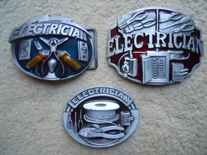 3! Electrician Belt Buckles. - Picture 1 of 8