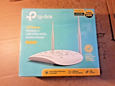 tp-link 300mbps wireless n usb vdsl/adsl modem router TD-W9970 NEW  - Image 1 of 4
