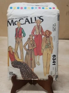 McCall's Sewing Pattern 6341 Misses Jacket/Vest Skirt & Pants Sz 8-10-12 -Uncut- - Picture 1 of 4