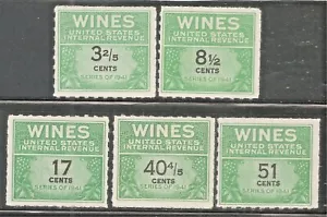 US Sc# RE183//191 Wine Revenues CV $23 - Picture 1 of 1