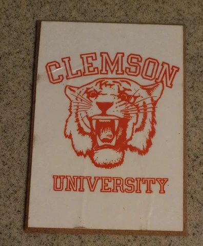 Vintage Clemson University  Wall/Desk Plaque~NEW~ 3.5"X5" Kentucky Art USA Cover