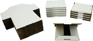 (50) White Sturdy Single CD Shipping Boxes Mailers Retail Video Games Multimedia - Picture 1 of 5