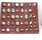 Lot Of Fortytwo Ladies Fashion Rings Various Stones Ans Sizes